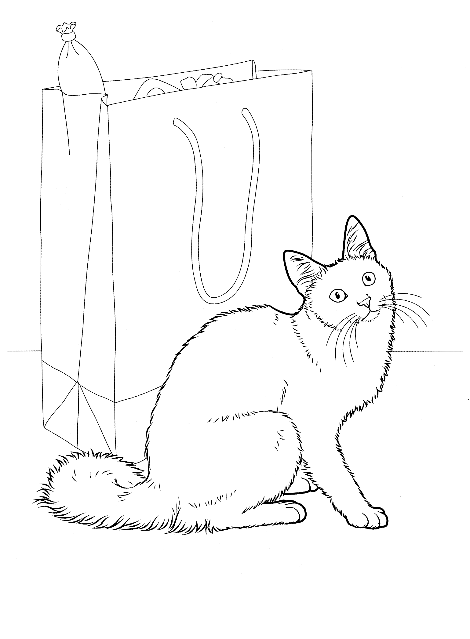 Kolorowanka z Kotem - Kreatywna Zabawa dla Dzieci | Pobierz i Drukuj kolorowanka do druku